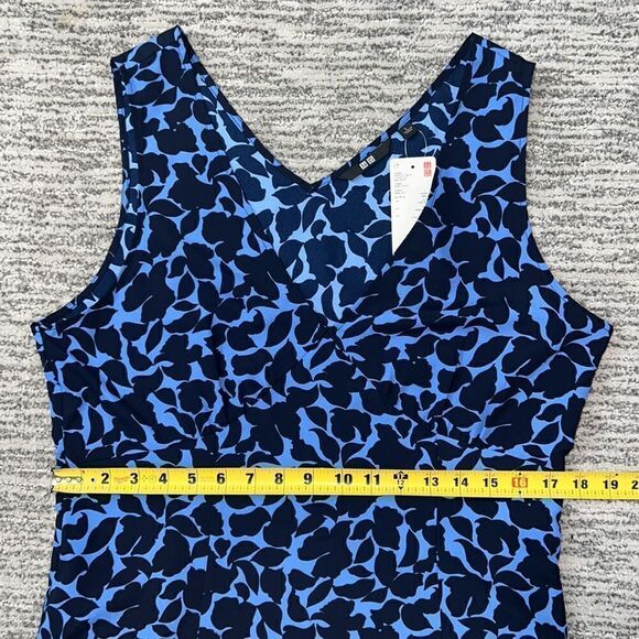 NWT UNIQLO Printed V-Neck Sleeveless Mini Dress Large - Picture 8 of 12